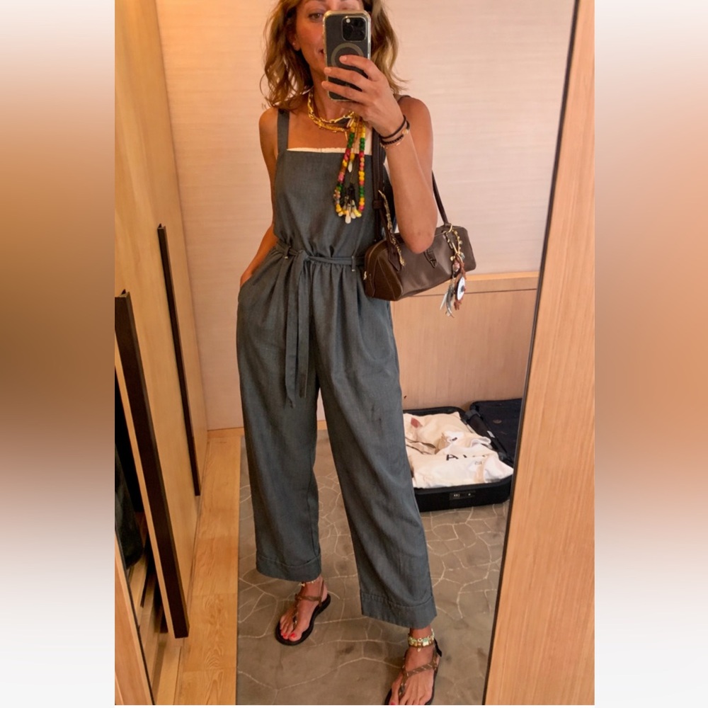 Kowtow chambray spring jumpsuit overalls